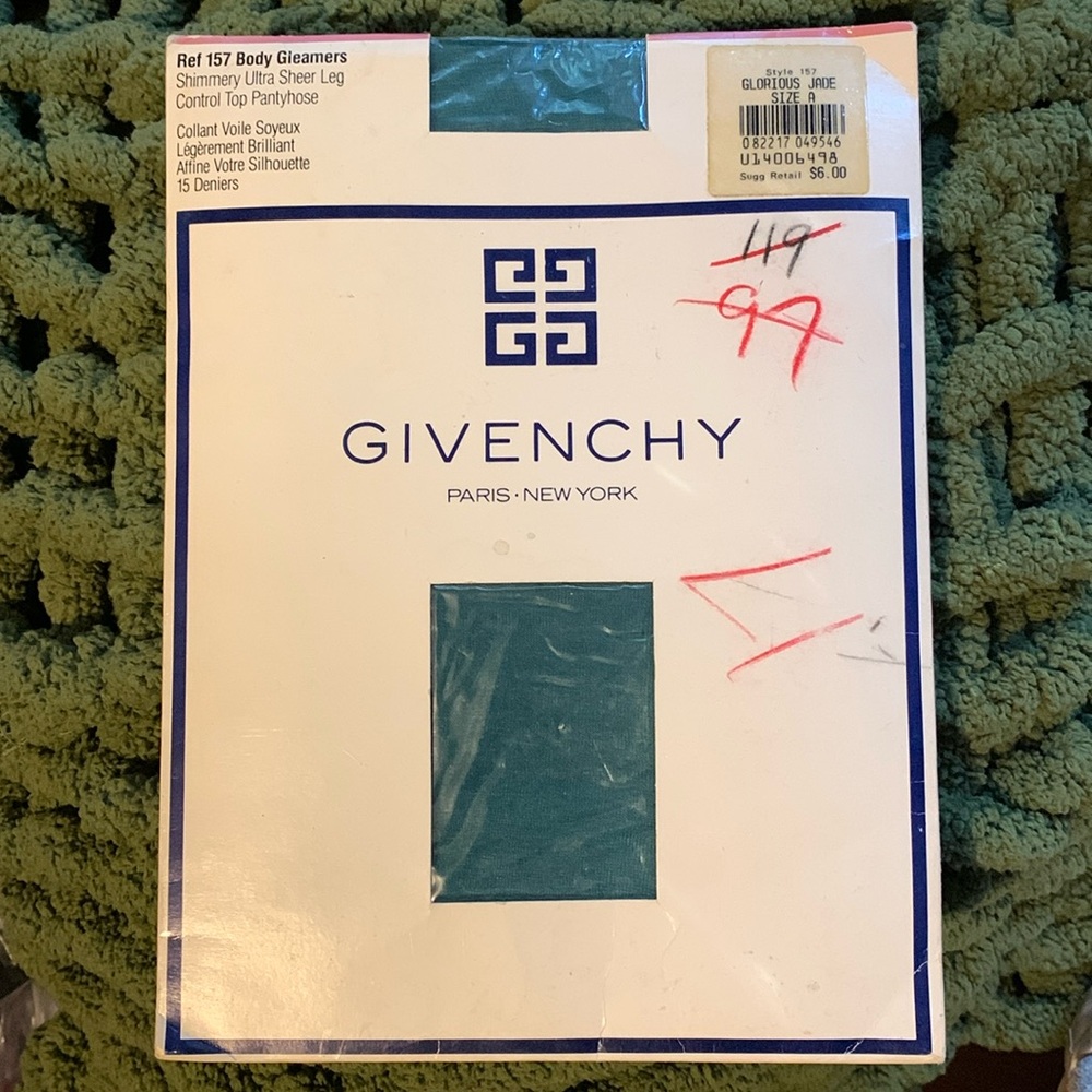 1988 Givenchy Vintage Green Pantyhose